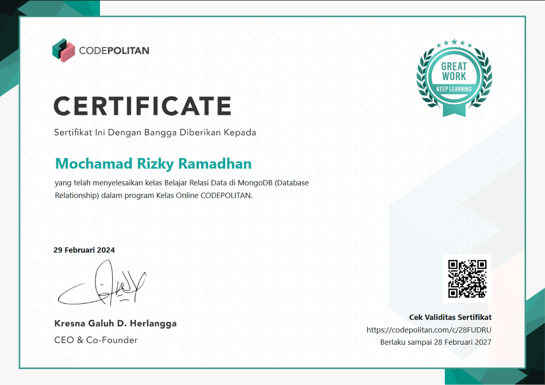 Belajar Relasi Data di MongoDB (Database Relationship)