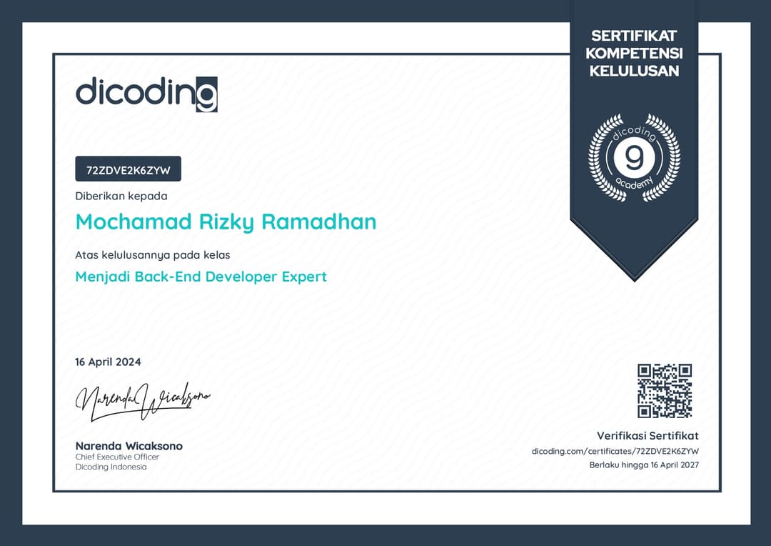Menjadi Back-End Developer Expert